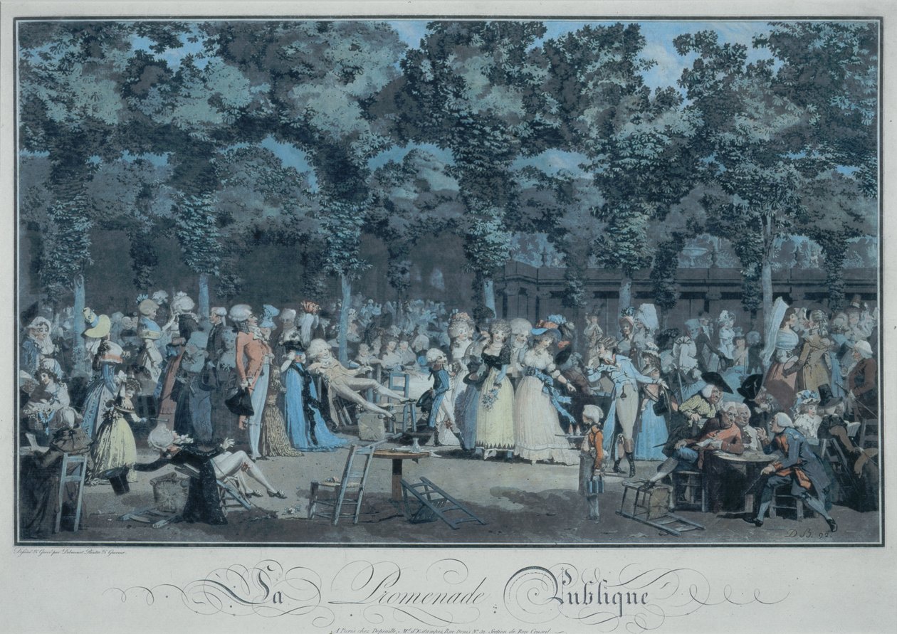 La passeggiata pubblica da Philibert Louis Debucourt