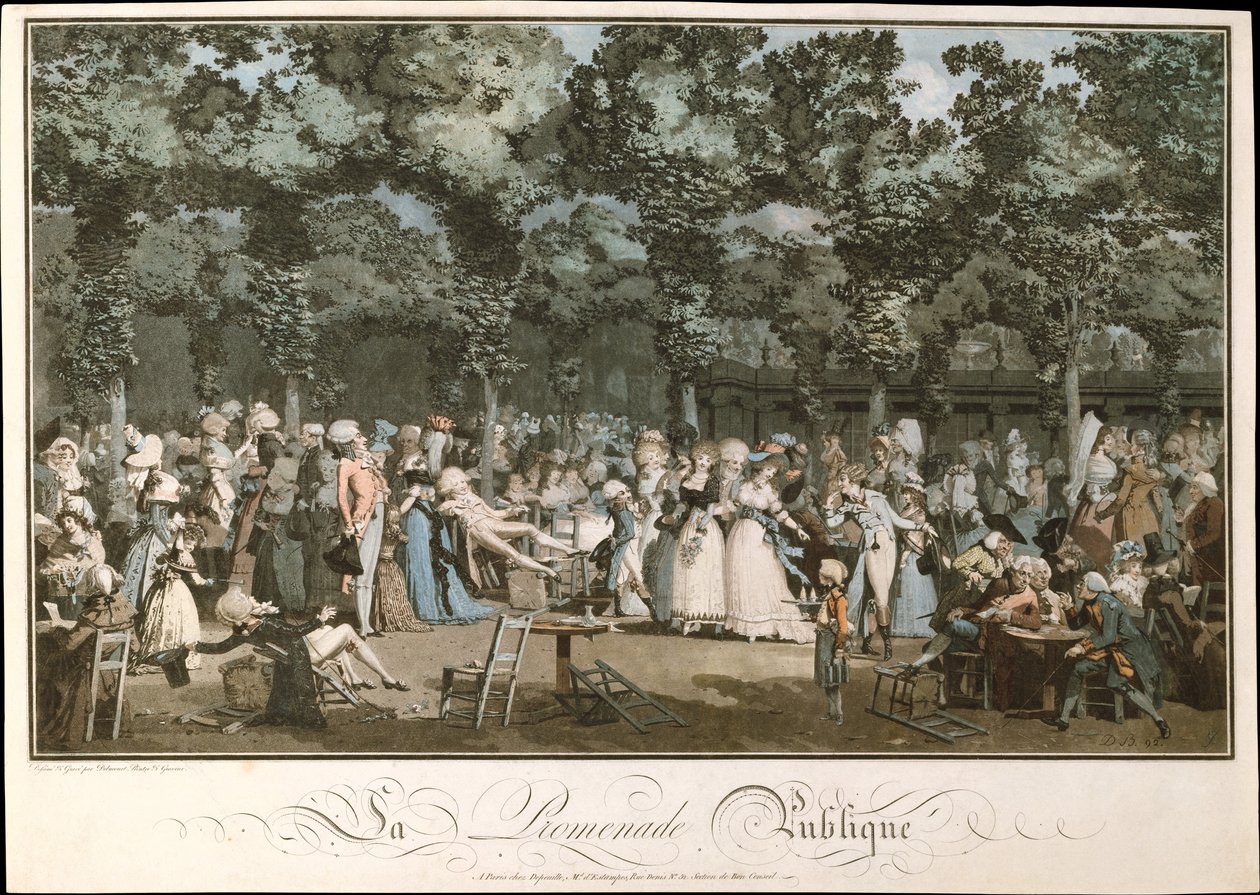 La passeggiata pubblica, 1792 da Philibert Louis Debucourt