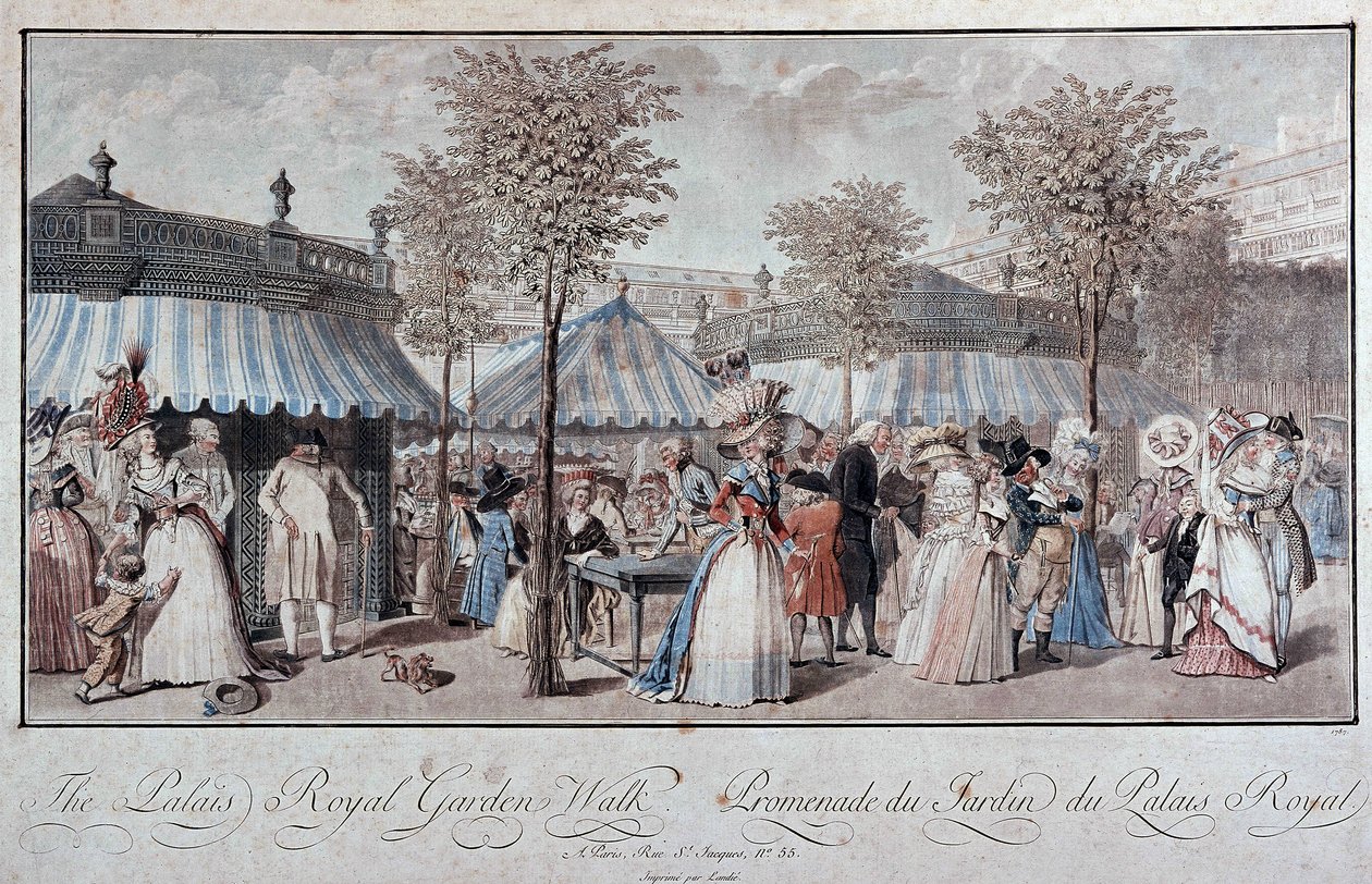 Passeggiata nel Giardino del Palazzo Reale da Philibert Louis Debucourt