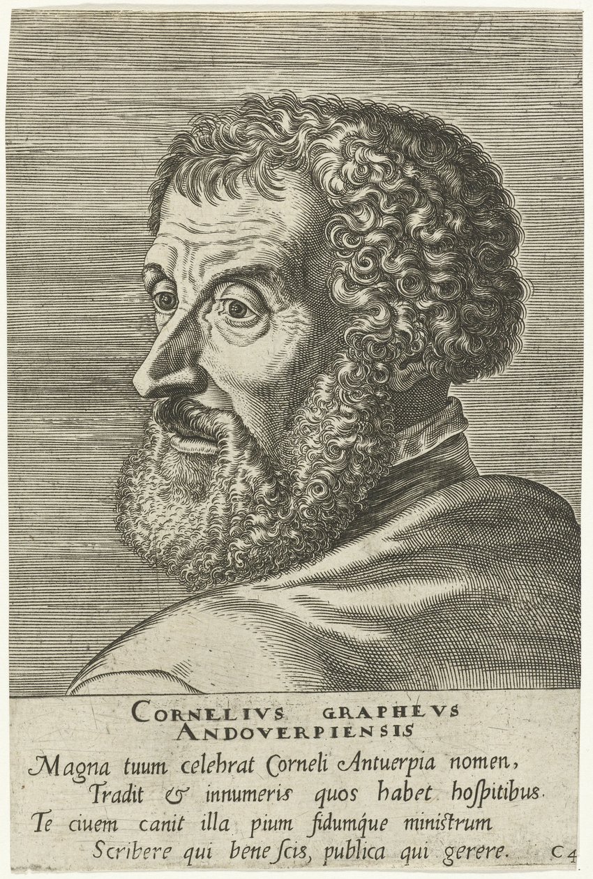 Ritratto inciso di Cornelius Grapheus da Philip Galle