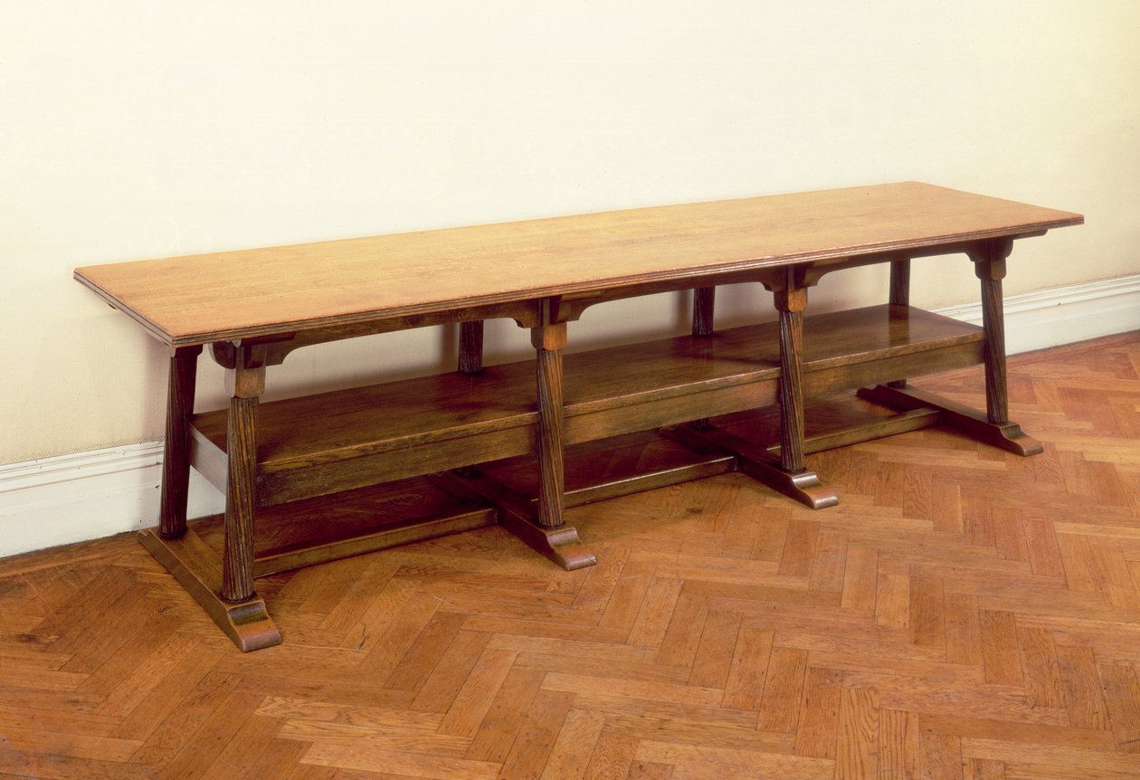 Tavolo da ingresso (legno di mogano) da Philip Webb