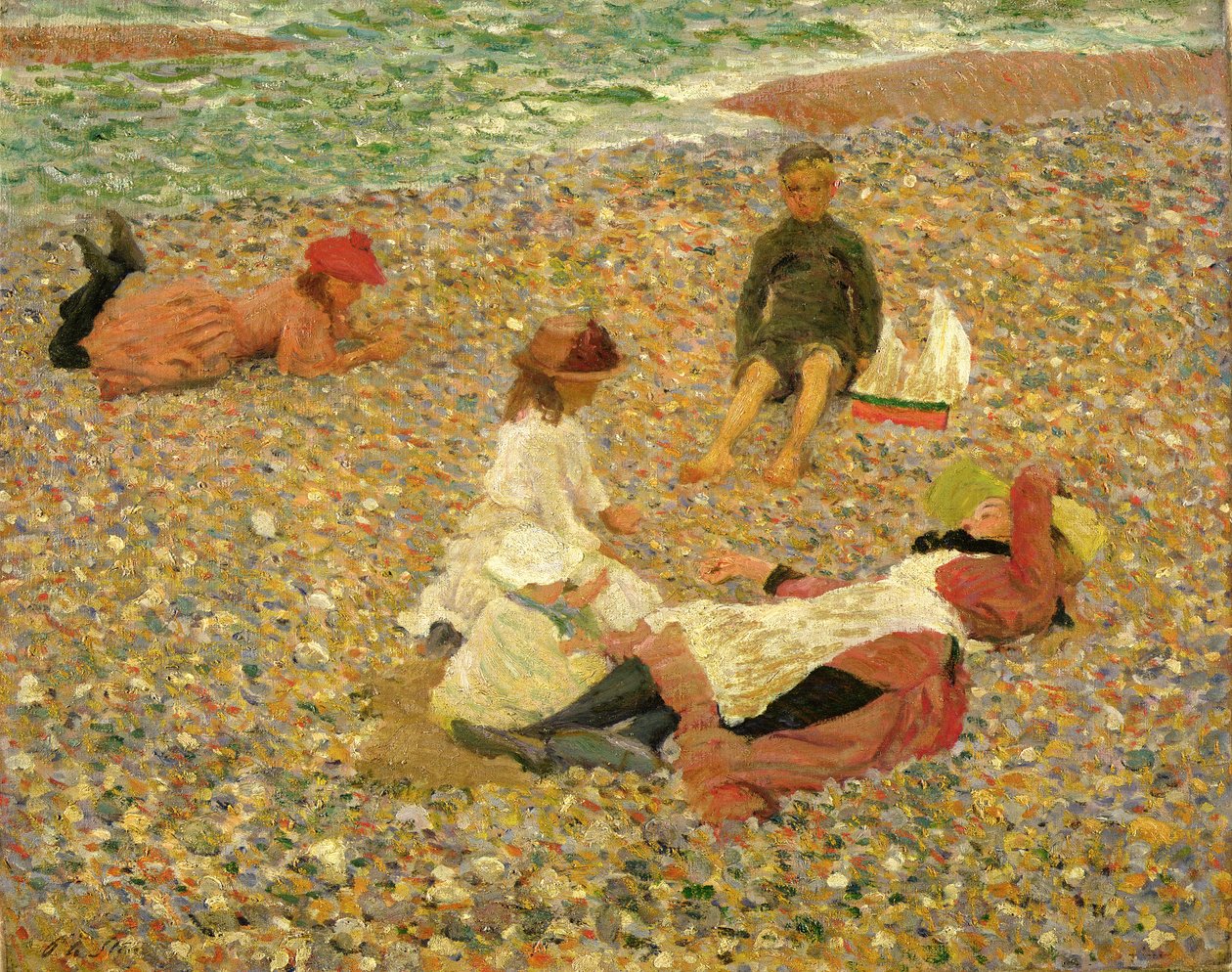 Giochi con le ossa, Walberswick, 1888-89 da Philip Wilson Steer