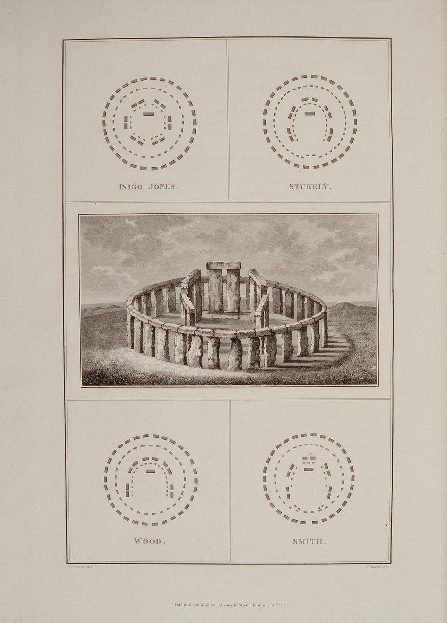 Vista di Stonehenge, da The History of Ancient Wiltshire di Sir Richard Colt Hoare, inciso da James Basire, Londra, 1810-11 da Philip Crocker