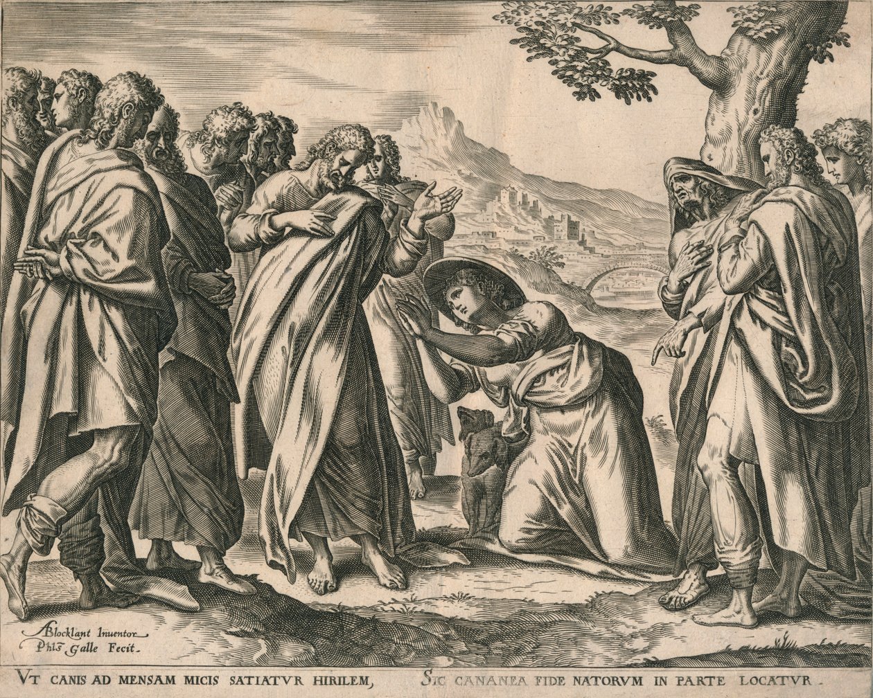 Cristo e la donna di Canaan, c1577-1579 da Philip Galle