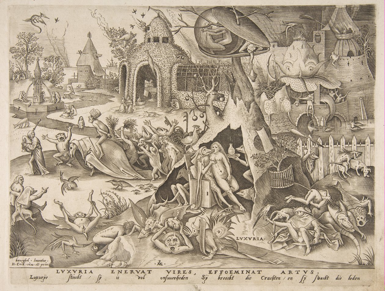 Lussuria Luxuria da I sette peccati capitali, 1558 da Philip Galle