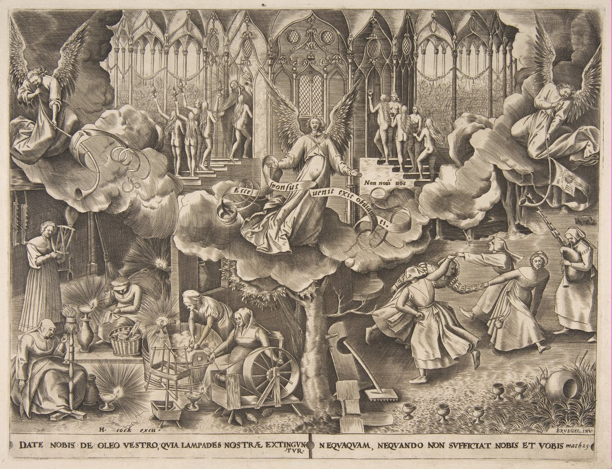 La parabola delle vergini sagge e stolte da Philip Galle