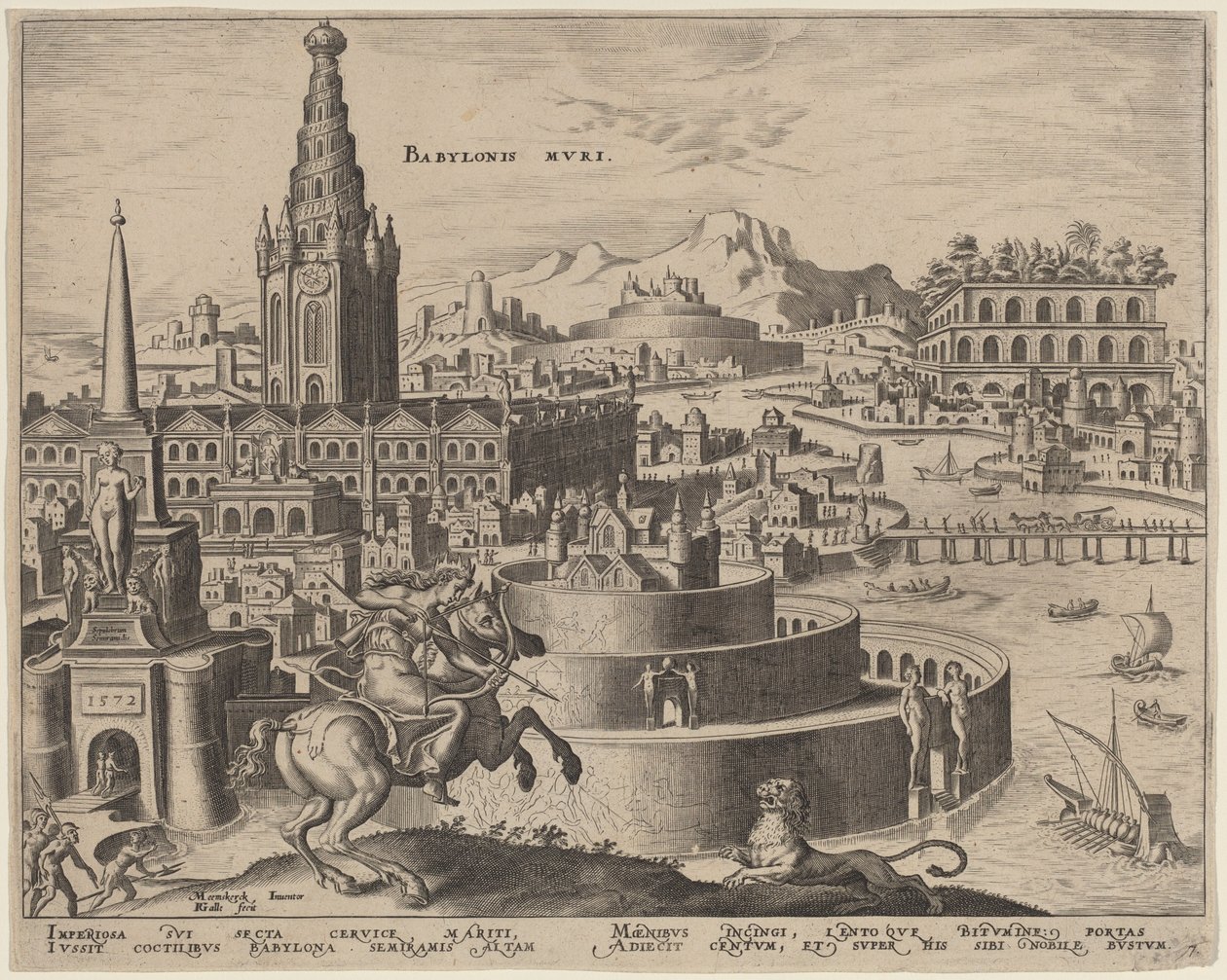 Le mura di Babilonia da Philip Galle, after Maerten van Heemskerck
