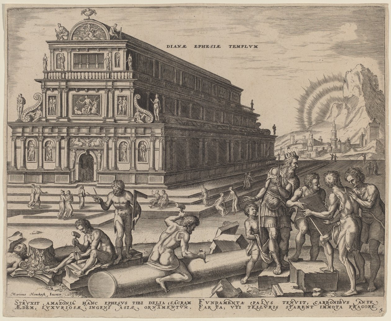 Il Tempio di Diana a Efeso da Philip Galle, after Maerten van Heemskerck
