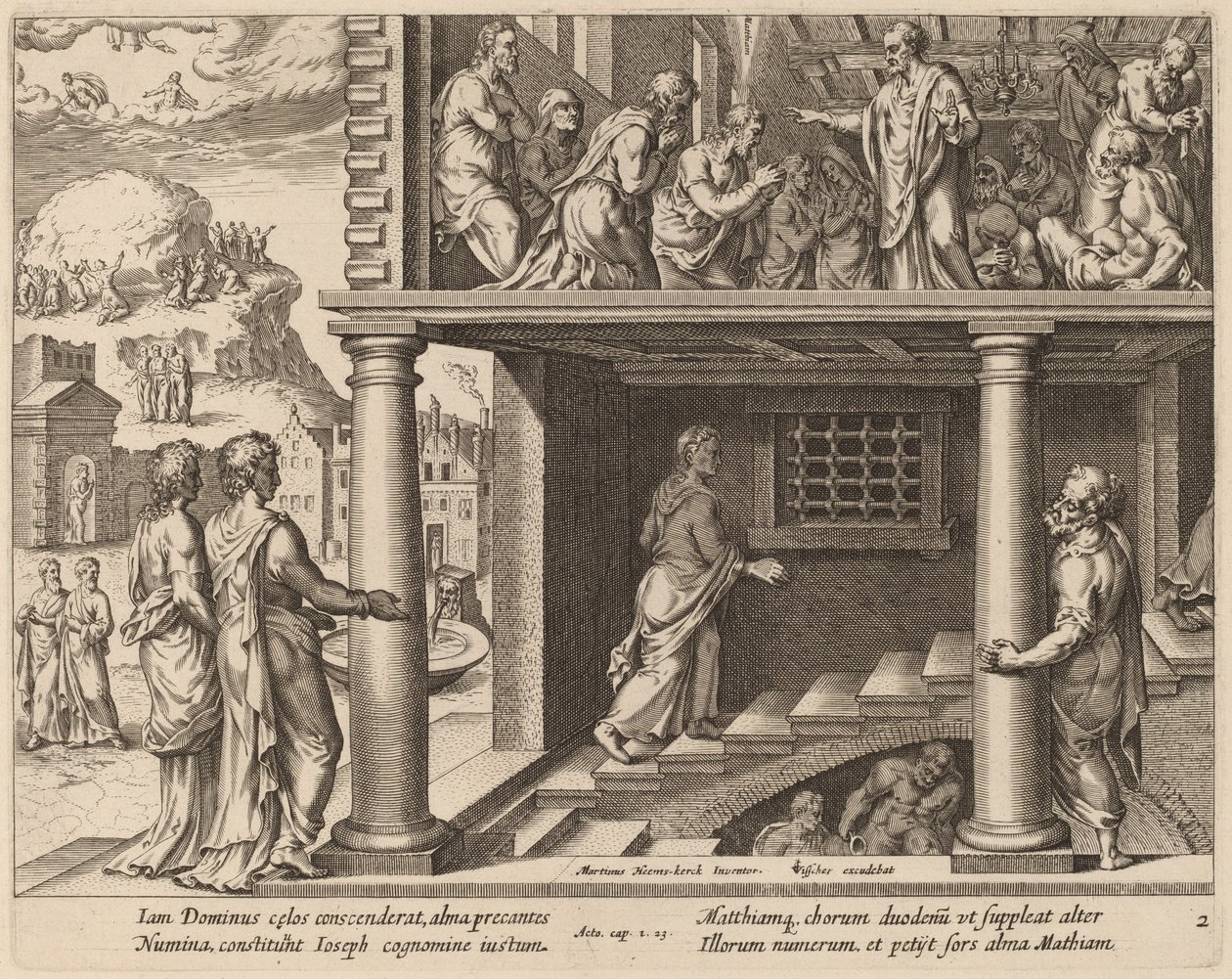 La scelta di San Mattia da Philip Galle after Maerten van Heemskerck