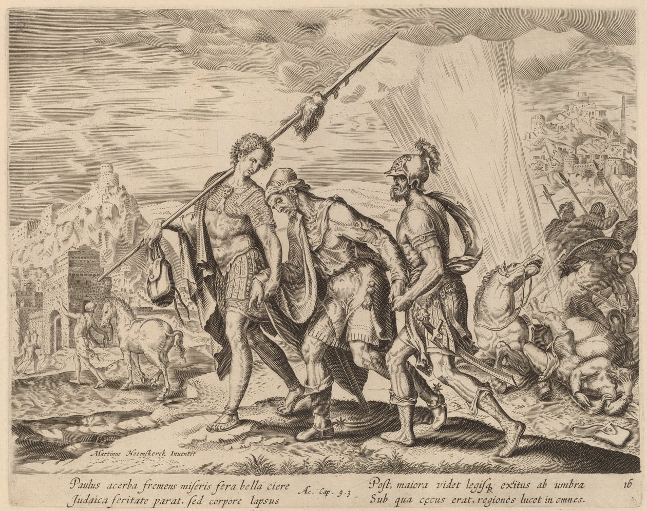 La conversione di San Paolo da Philip Galle after Maerten van Heemskerck