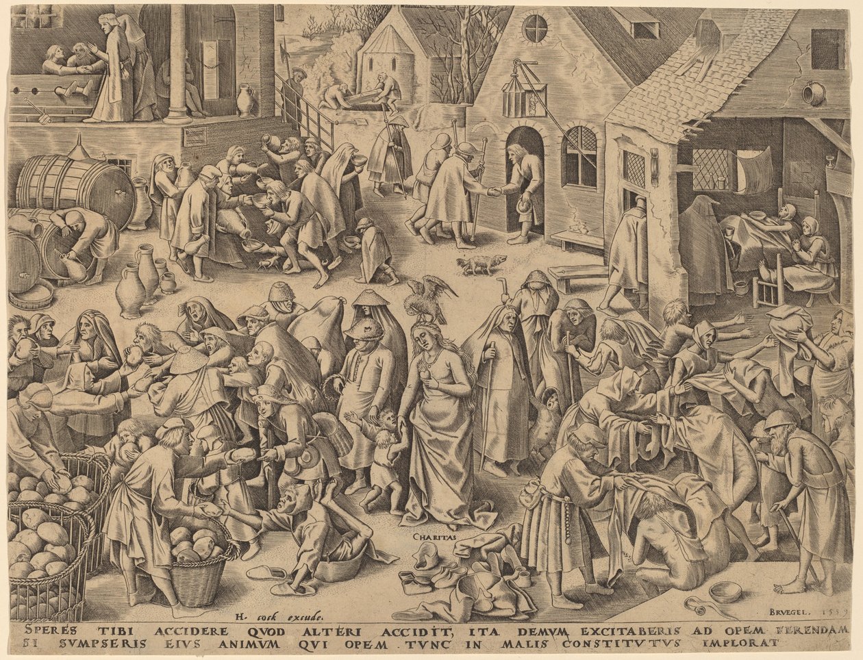 Carità da Philip Galle after Pieter Bruegel the Elder