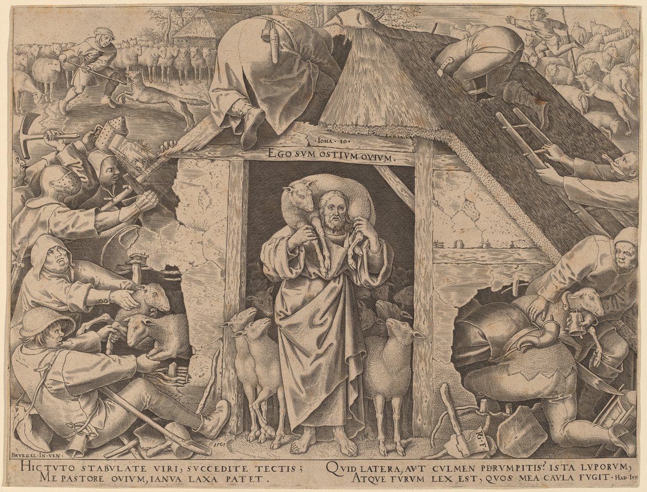 La parabola del buon pastore da Philip Galle after Pieter Bruegel the Elder