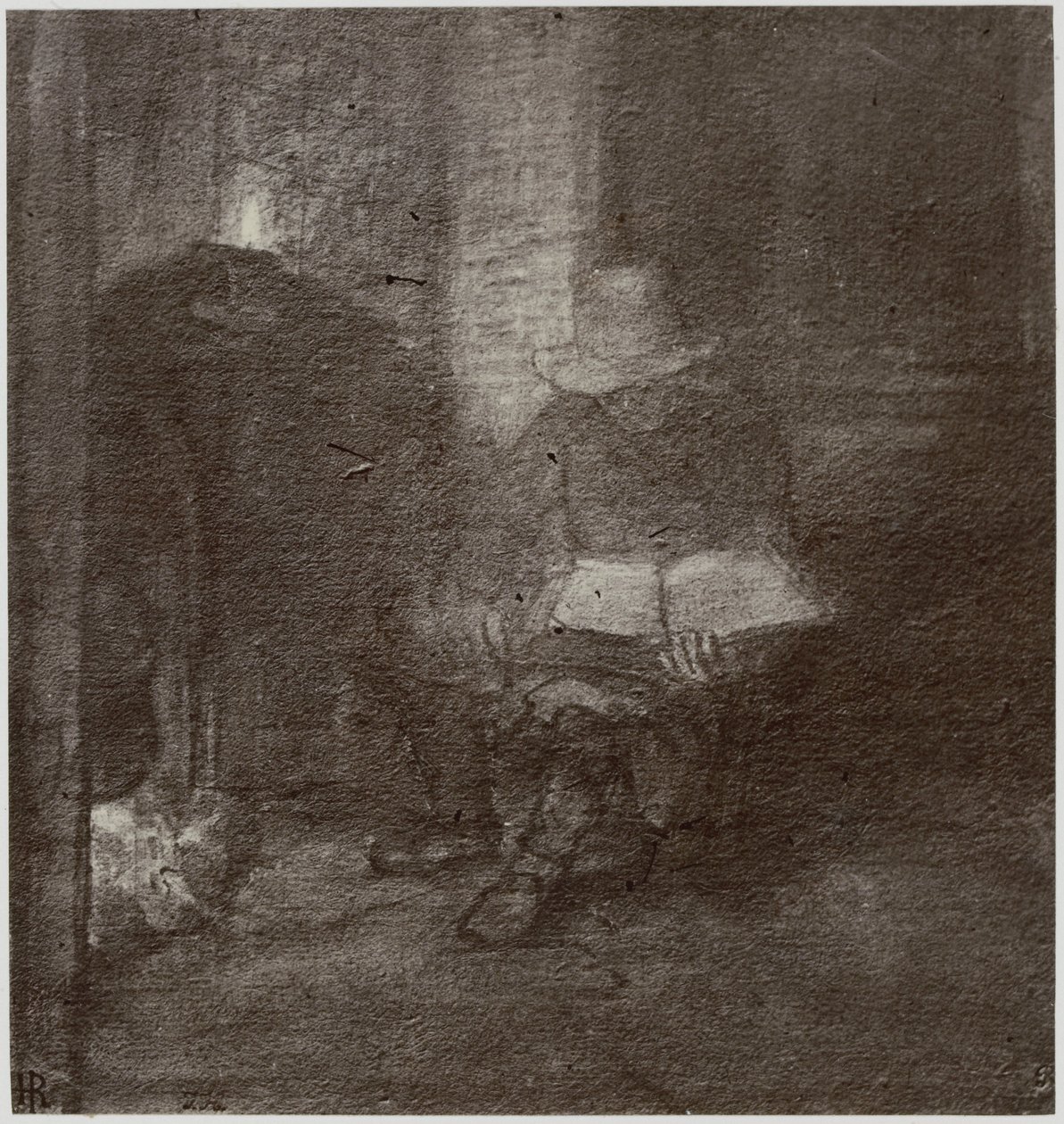 Rembrandt, Un vecchio che legge da Philip Henry Delamotte
