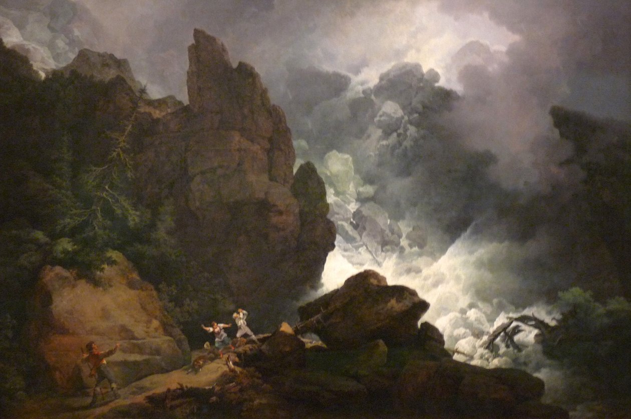 Una valanga sulle Alpi da Philip James de Loutherbourg