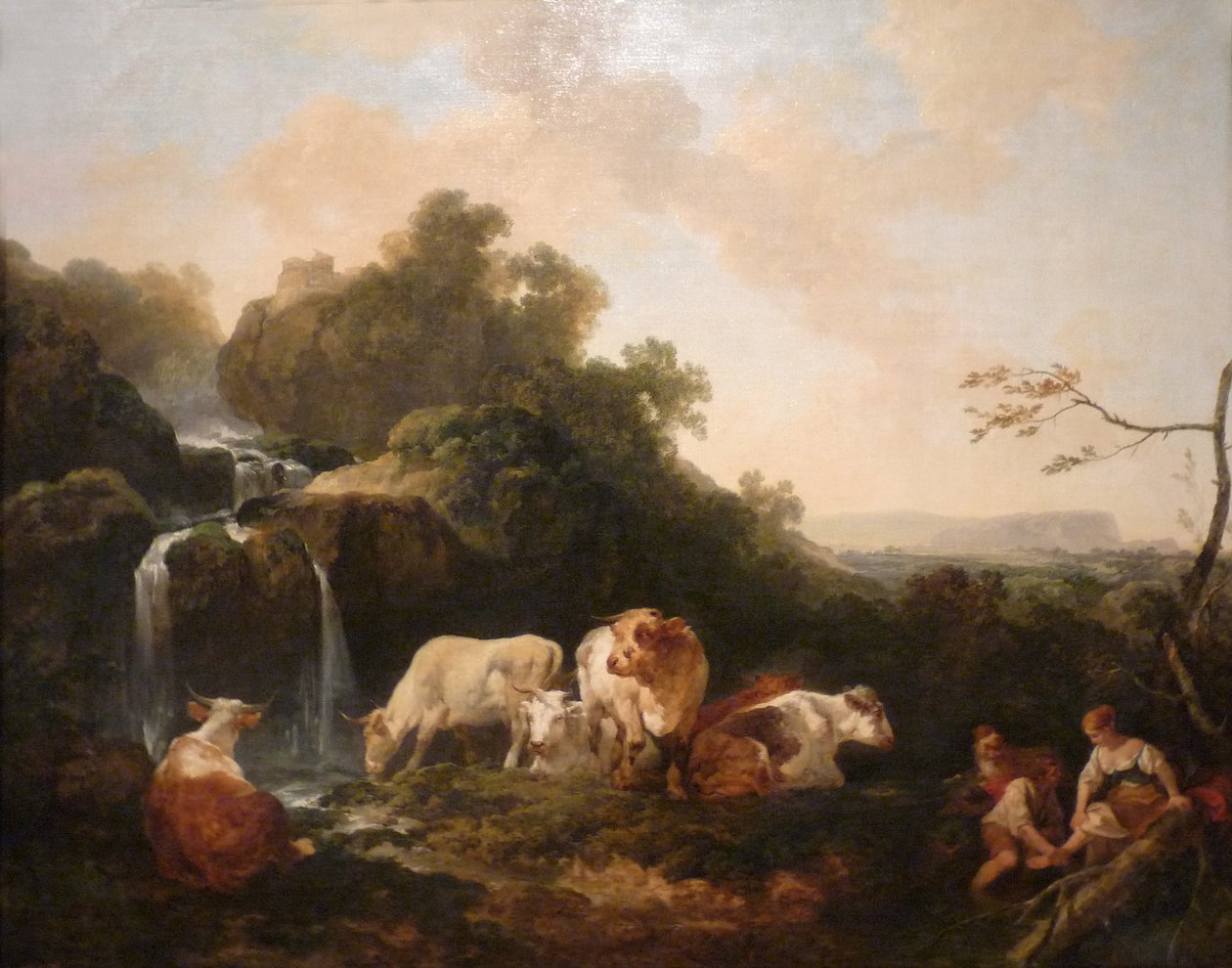 Loutherbourg - Paesaggio alla cascata da Philip James de Loutherbourg