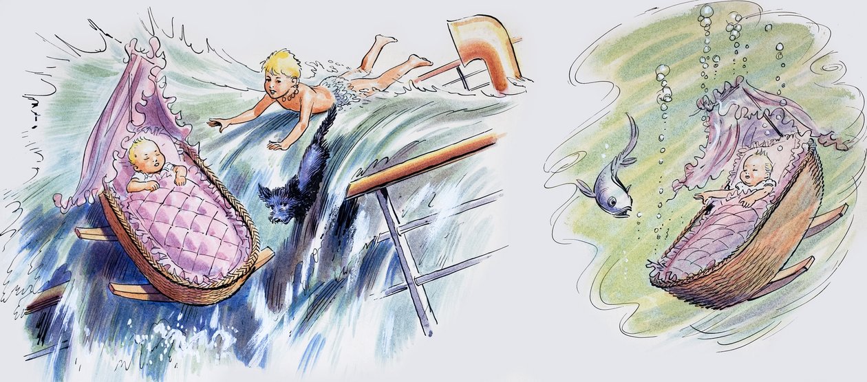 La nave che affonda, illustrazione da "I bambini dell