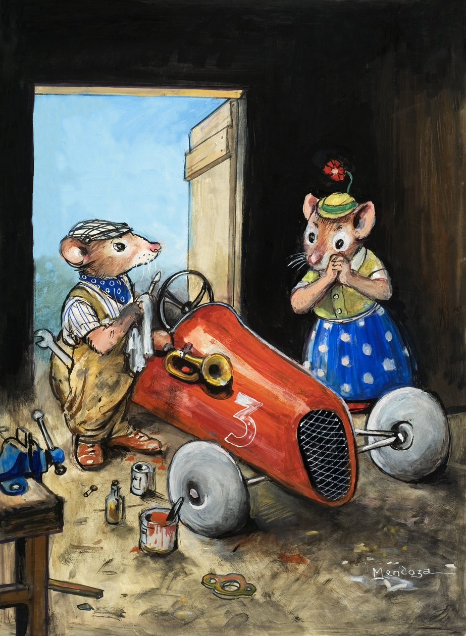 Il topo di città e il topo di campagna (gouache su carta) da Philip Mendoza