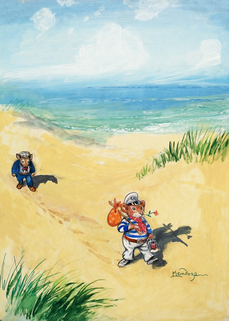 Il topo di città e il topo di campagna (gouache su carta) da Philip Mendoza