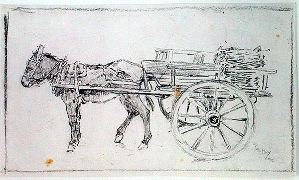 Asino e carro da Philip William May