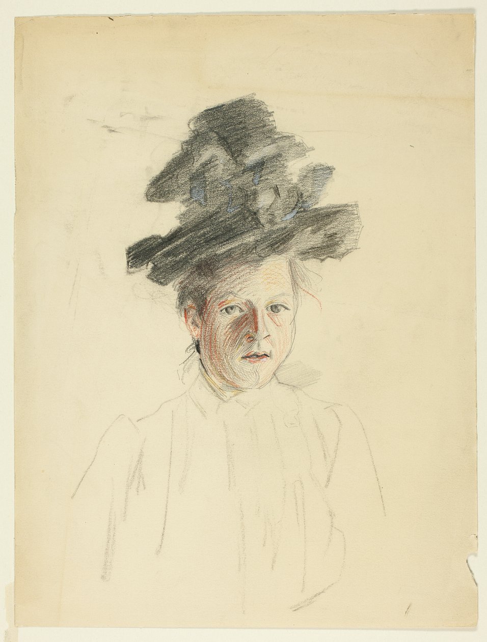 Ritratto di Donna con Cappello Nero da Philip William May