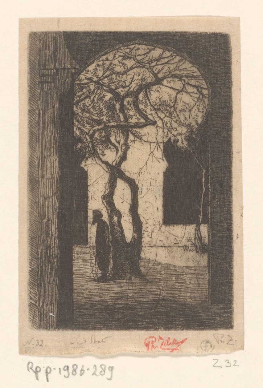 Vista della moschea Djamaa el Kebir ad Algeri da Philip Zilcken (signed by artist)