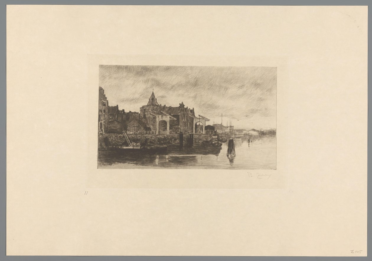 Veduta di Amsterdam con la cima della Schreierstoren da Philip Zilcken (signed by artist)