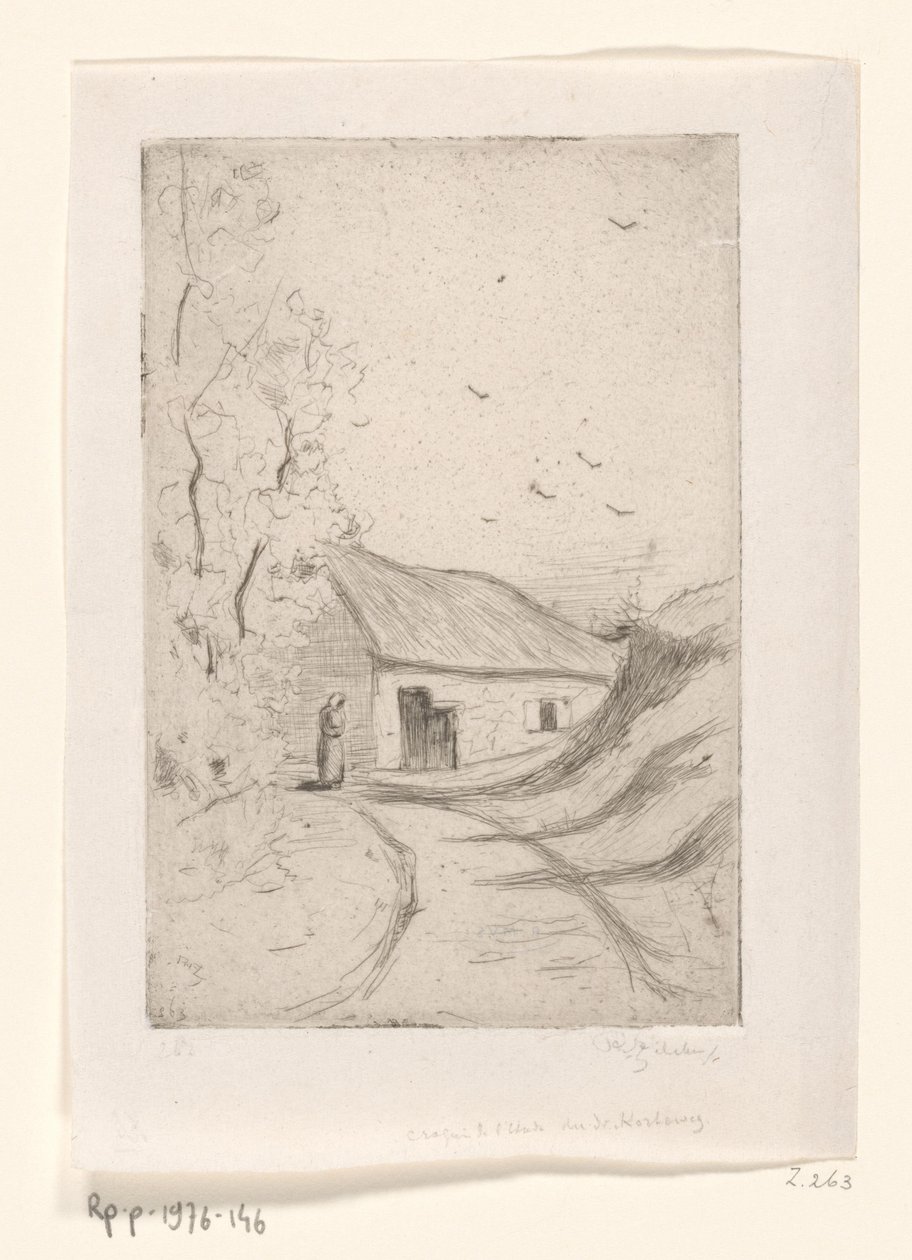 Casa su una strada di campagna da Philip Zilcken (signed by artist)