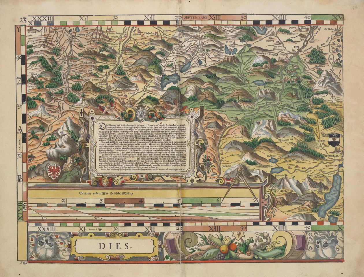 Bairische Landtafeln del 1568 da Philipp Apian