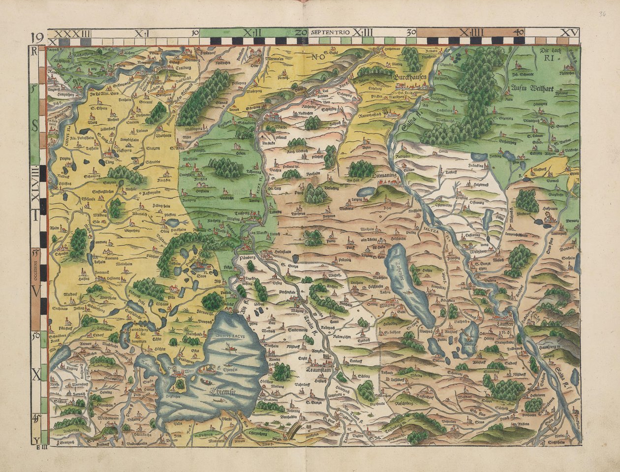 Philipp Apian - Bairische Landtafeln von 1568 (Tavola 19) ca. 1 da Philipp Apian