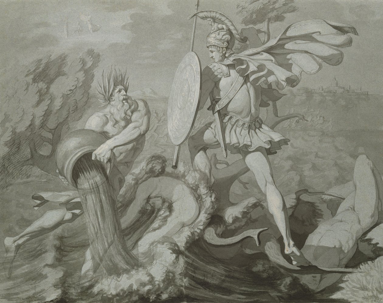 Combattimento di Achille con il fiume Scamandro da Philipp Otto Runge