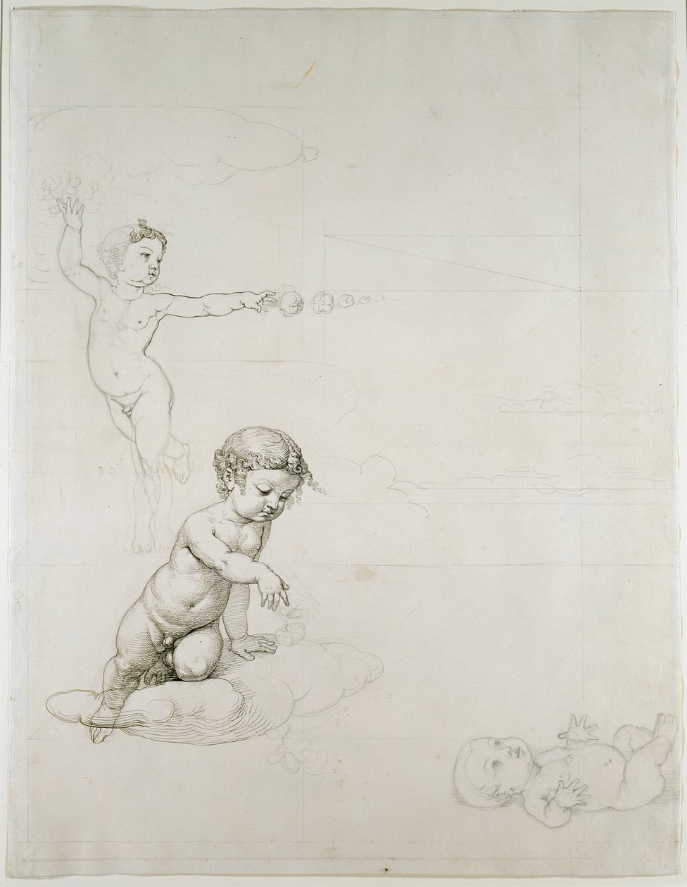 I Due Genii delle Rose e il Bambino nel Campo, 1807-08 da Philipp Otto Runge