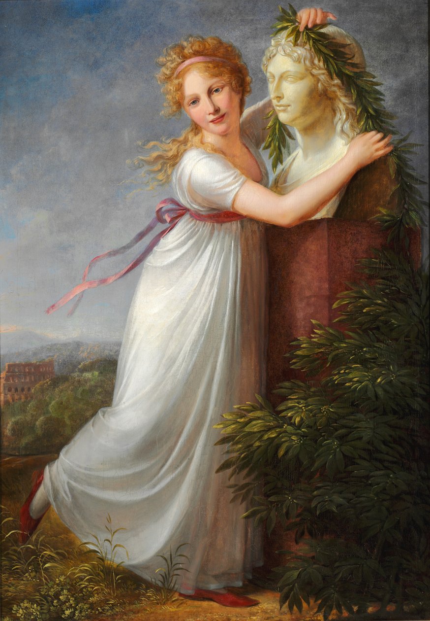 Ida che adorna il busto di sua madre da Philipp Friedrich von Hetsch