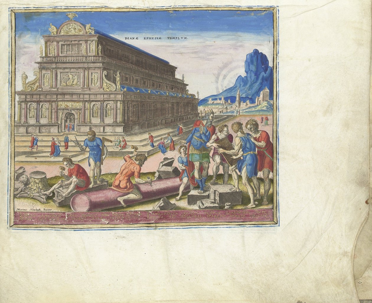 Il Tempio di Diana a Efeso dalla serie Le Ottave Meraviglie del Mondo, 1572 da Philipp Galle