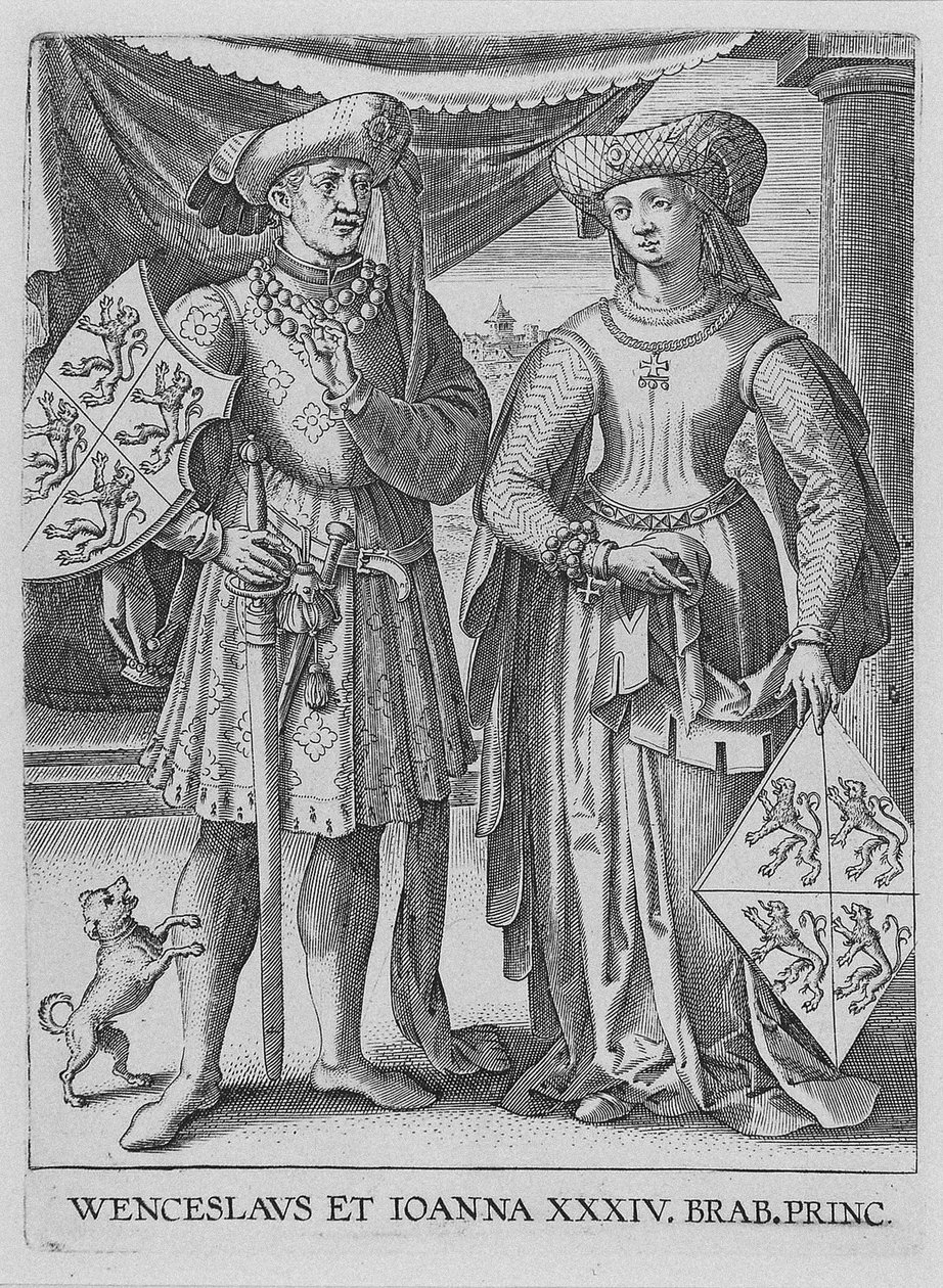 Venceslao I, duca di Lussemburgo e Giovanna, duchessa di Brabante da Philipp Galle