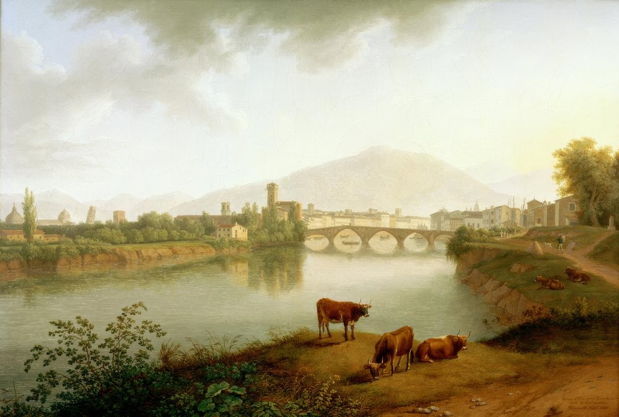 Veduta di Pisa da Philipp Hackert