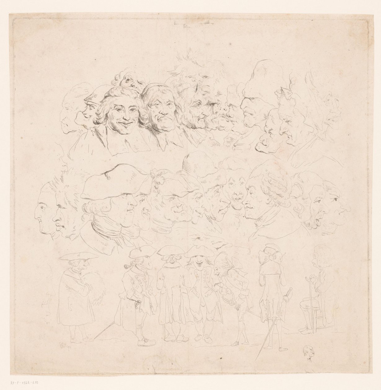 Caricature da Philipp Jacques Loutherbourg (I) (attributed to)