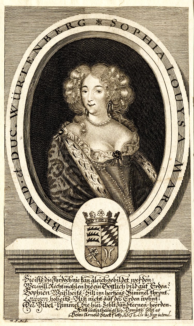 Ritratto di Sophie Louise di Württemberg-Stuttgart, Margravia da Philipp Kilian
