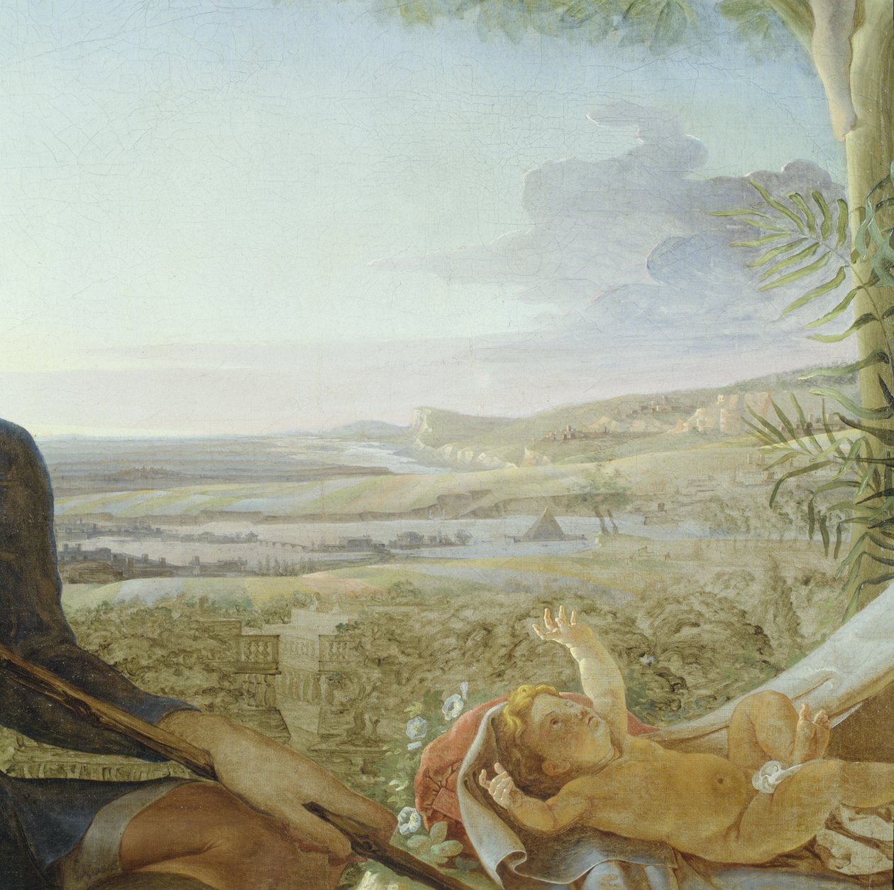 Bambino Gesù e paesaggio dal Riposo durante la fuga in Egitto (dettaglio) da Philipp Otto Runge