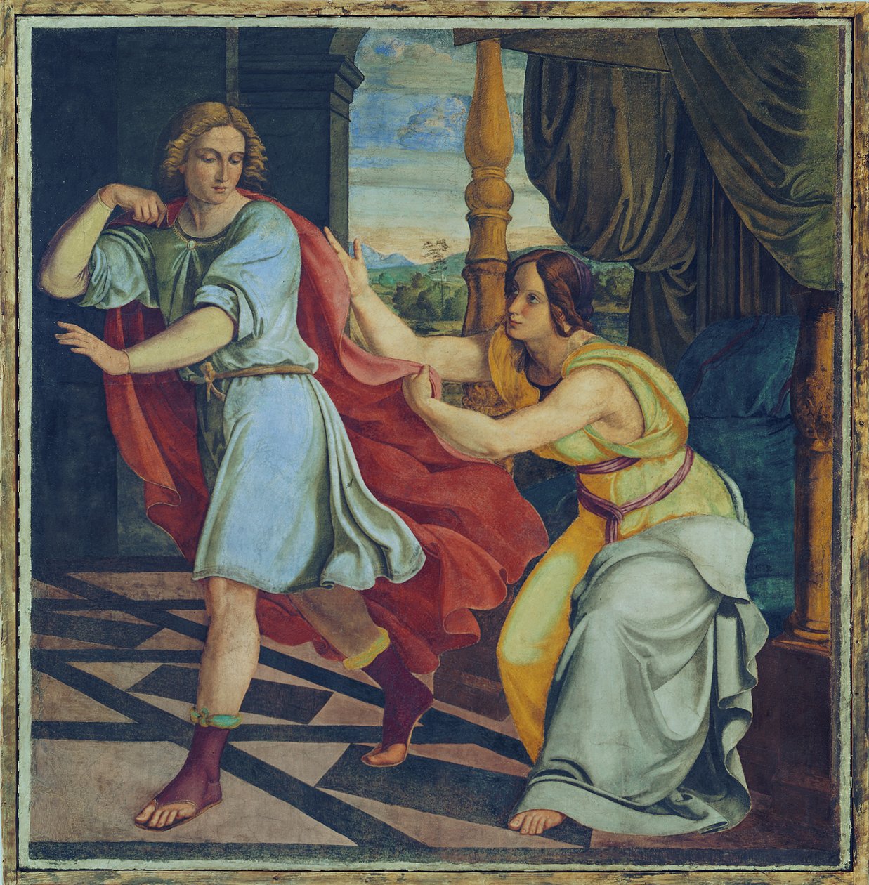 Giuseppe e la moglie di Potifar. Affresco del ciclo in otto parti della Casa Bartholdy a Roma da Philipp Veit