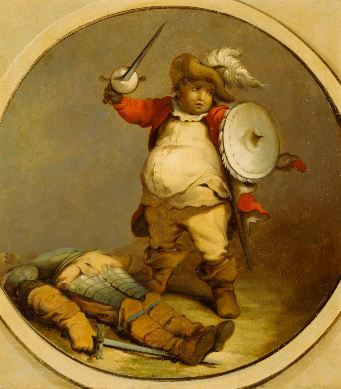 Falstaff con il corpo di Hotspur da Philippe Jacques de Loutherbourg