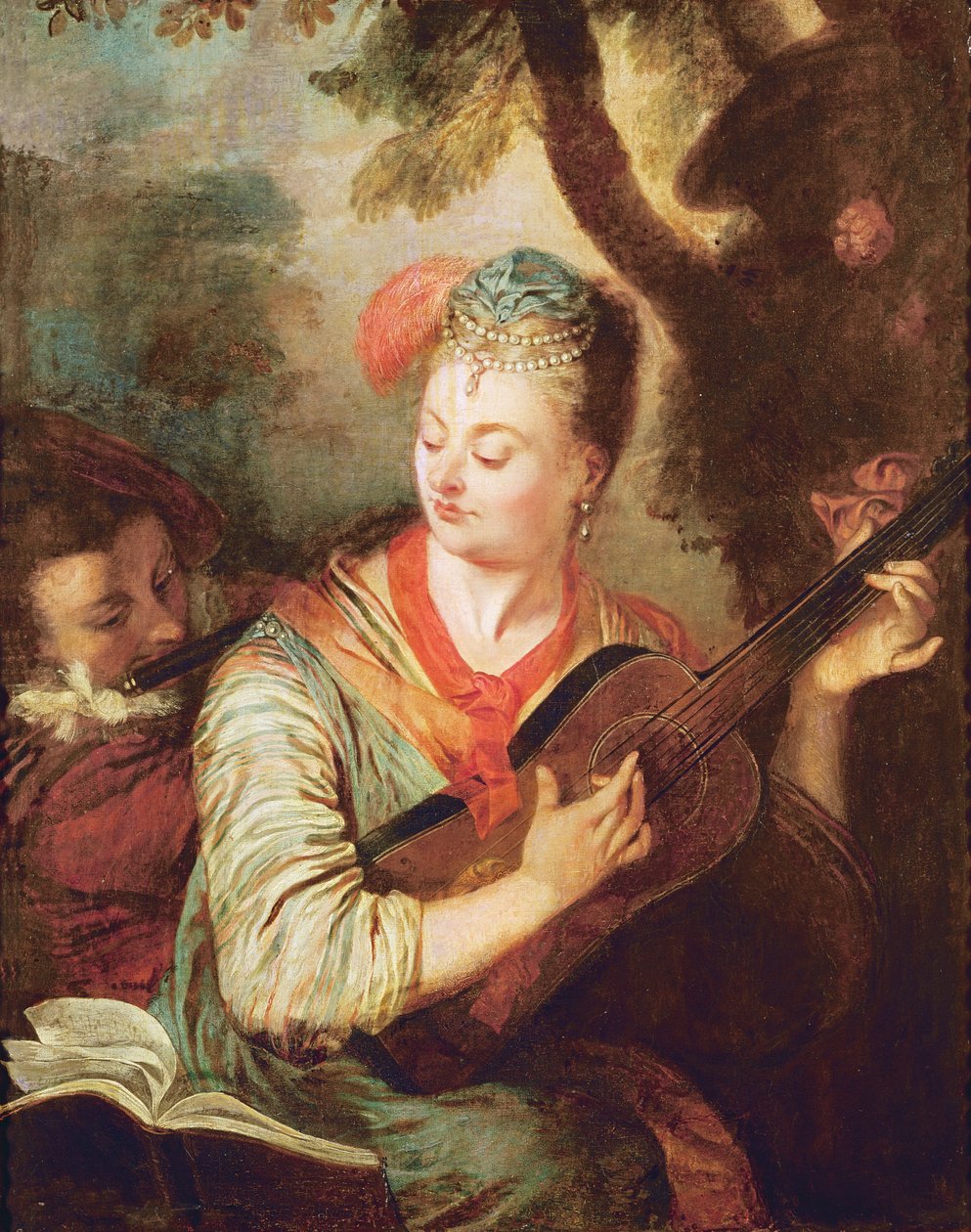 La Suonatrice di Chitarra da Philippe Mercier