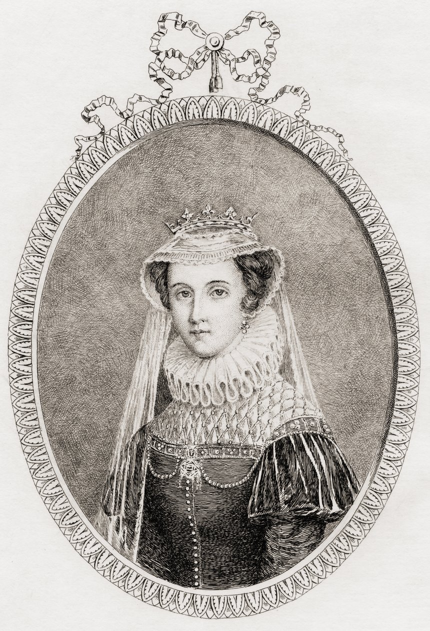 Maria Stuarda, Regina di Scozia (1542-87) anche Maria Stuart da Philippe after Mercier