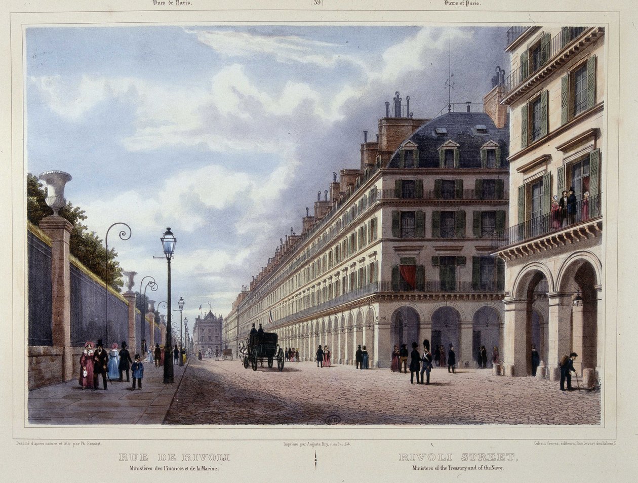Rue de Rivoli - in "Promenade dans Paris et ses environs", di Jacottet et et Benoist, ed. Gihaut da Philippe Benoist