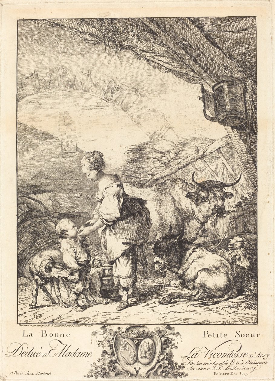 La buona sorellina da Philippe Jacques de Loutherbourg II