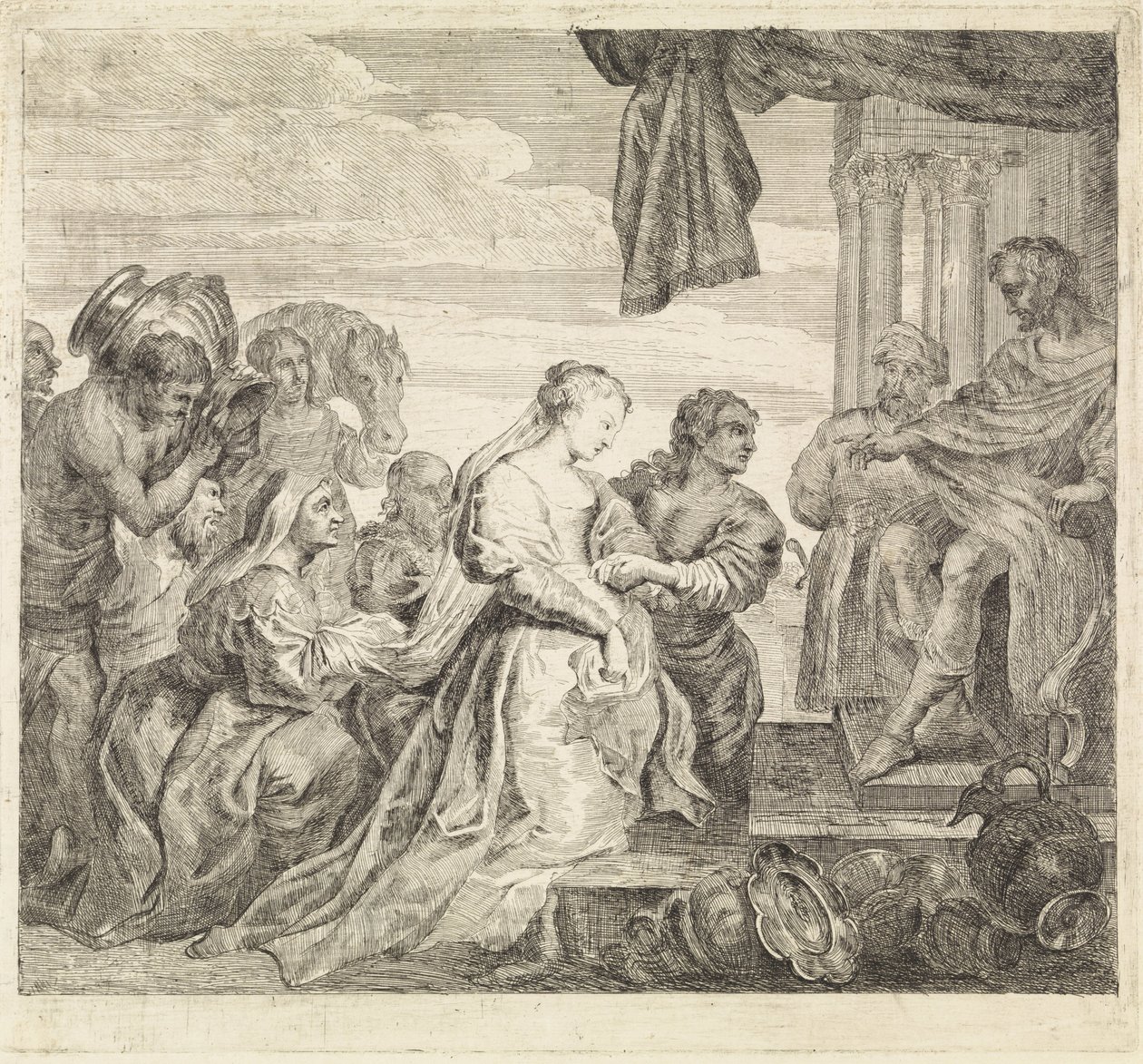 Visita della regina di Saba da Philippe Lambert Joseph Spruyt