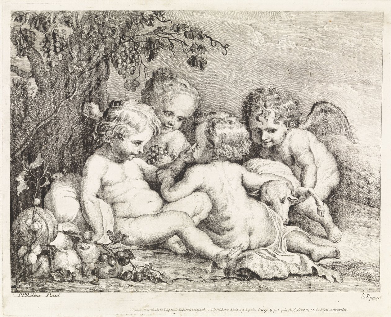 Cristo, Giovanni Battista e due putti da Philippe Lambert Joseph Spruyt