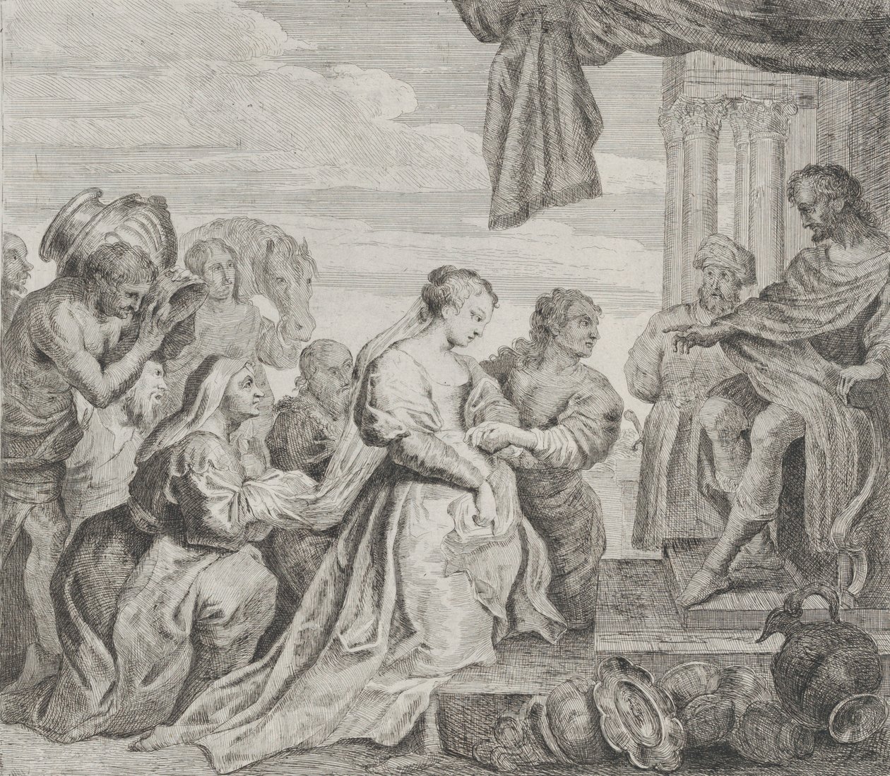 Salomone e la Regina di Saba, 1784 da Philippe Lambert Joseph Spruyt