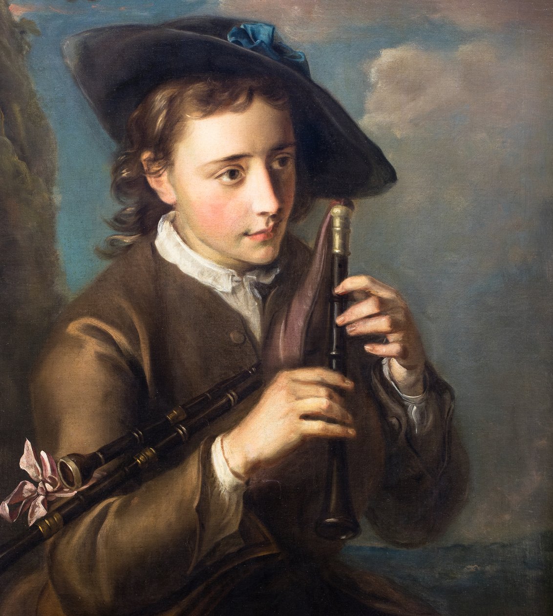 Pifferaio, 1740 circa (Olio su tela) da Philippe Mercier