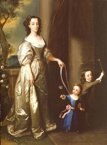 Ritratto di Mrs Thomas Fane con i suoi figli John e Anne da Philippe Mercier
