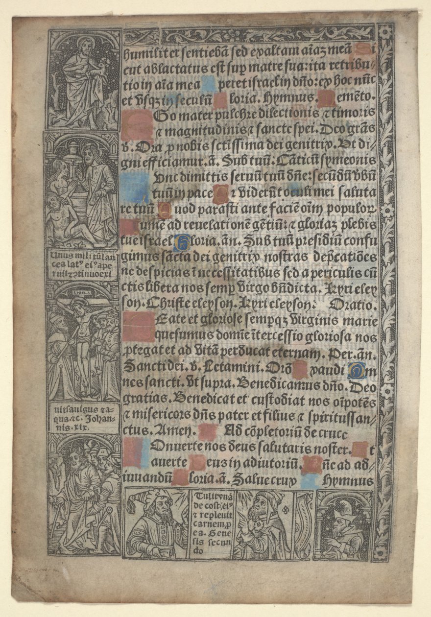 Pagina dal "Libro delle Ore" da Philippe Pigouchet